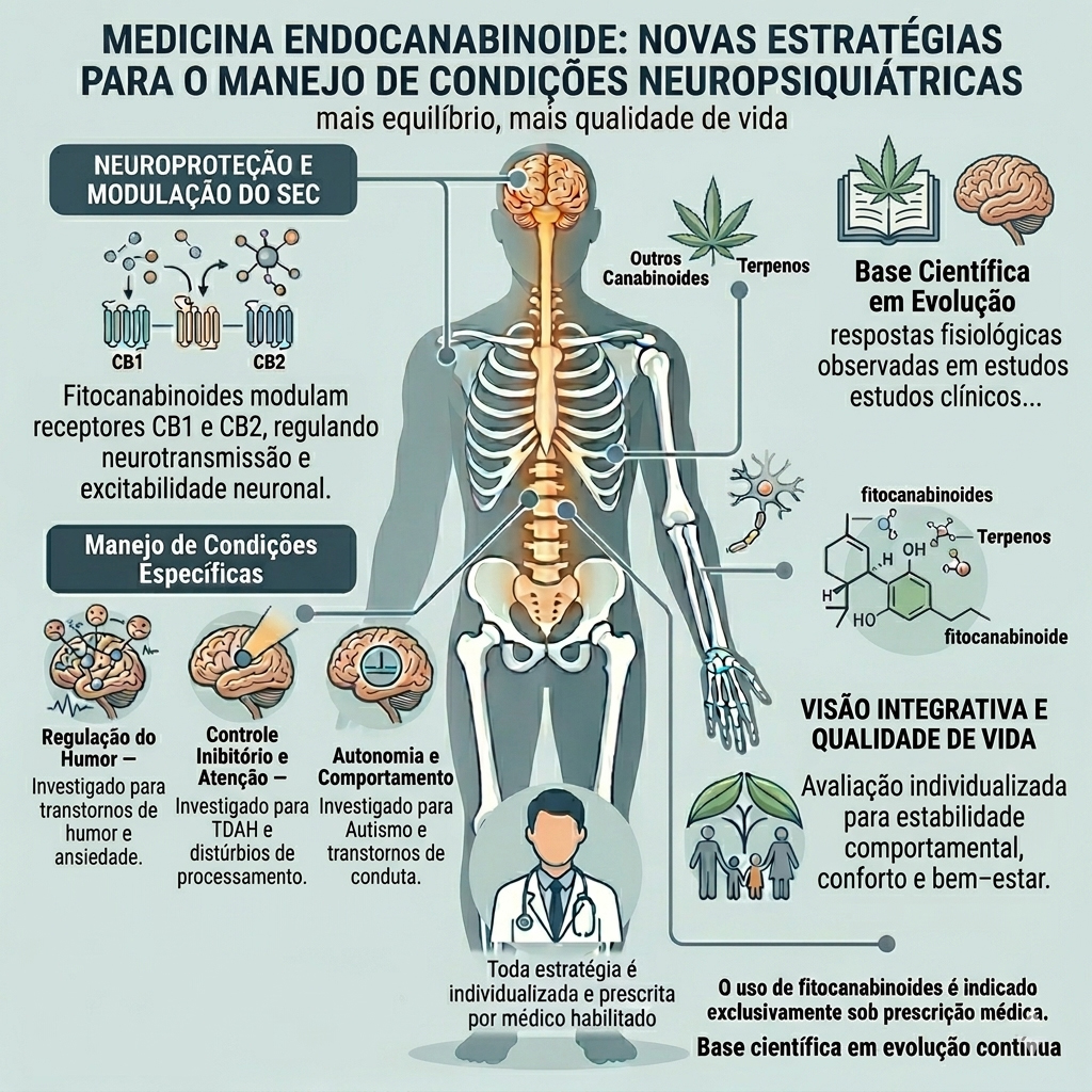 Infográfico: Medicina Endocanabinoide no Manejo de Condições Neuropsiquiátricas